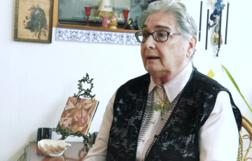 Consolani durante una intervención en un documental sobre la figura de Quiñones