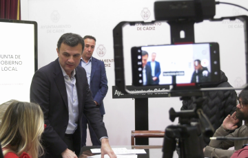 El regidor gaditano este viernes tras la Junta de Gobierno Local