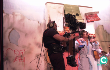 Un operador de cámara durante una de las retransmisiones del pasado COAC