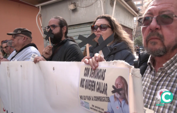 Movilización a favor del activista el pasado 20 de marzo a las puertas del juzgado