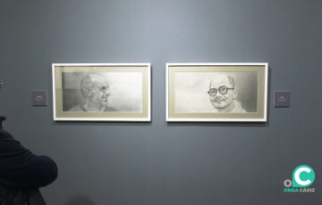 Algunas de las obras expuestas en la muestra de Julián Gades. 