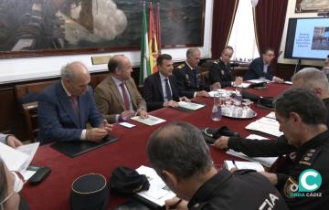 Reunión con motivo de la Junta Local de Seguridad para la Semana Santa de Cádiz 2025. 