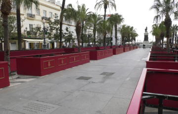 Paloos instalados en la plaza de San Juan de Dios en una imagen de archivo