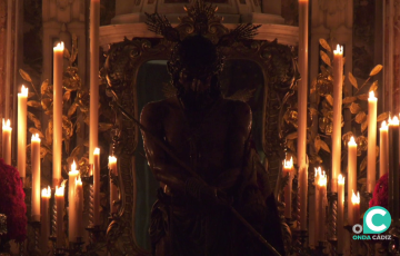 Detalle del Cristo titular del templo de la calle Ancha