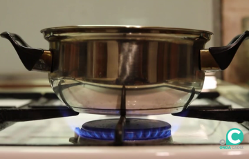 Gas de cocina de uso doméstico en una imagen de archivo