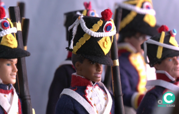 Detalle de alguno de los soldados franceses que componen la muestra