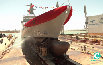 Acto de botadura del patrullero de altura para Marruecos. 