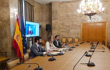 La vicepresidenta del Gobierno y ministra para la Transición Ecológica y el Reto Demográfico, Sara Aagesen, mantiene una reunión telemática con el ministro de Industria y Energía de Francia, Marc Ferracci.