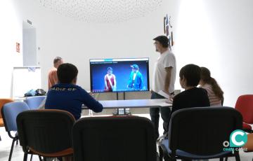 Uno de los talleres que se impartieron este viernes en la Casa del Carnaval.