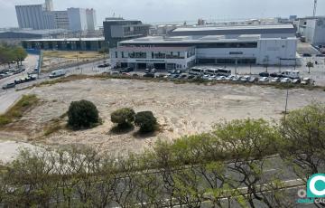 Imagen del solar en el que se construirán las viviendas en Puntales. 