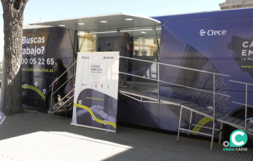 El vehículo este miércoles dispuesto en la capital gaditana