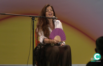 La cantaora durante su actuación