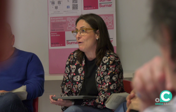 La dirigente nacional de Sumar por Cádiz, Esther Gil, en una imagen de archivo