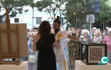Belén González y Eduardo Guerrero en un momento de la performance.