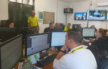 Unas de las oficinas del servicio 112 con motivo del dispositivo del Plan Romero 2025.