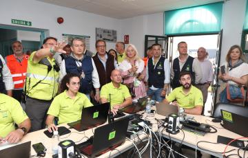 Imagen de la isita del consejero de la Presidencia, Interior, Diálogo Social y Simplificación Administrativa al PMA instalado en Bajo de Guía.