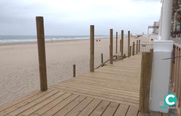 Imagen del nuevo acceso que permitirá que esta zona del arenal gaditano sea mucho más accesible.