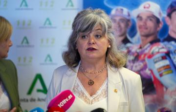 La subdelegada del gobierno, Blanca Flores, comparece en un acto público.