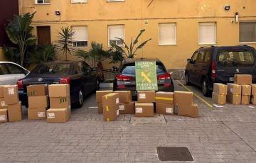 Tabaco de contrabando incautado al desmantelar una red que operaba desde el Campo de Gibraltar.