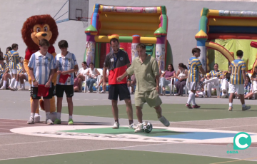 El joven merengue protagonista en la fiesta deportiva del centro gaditano