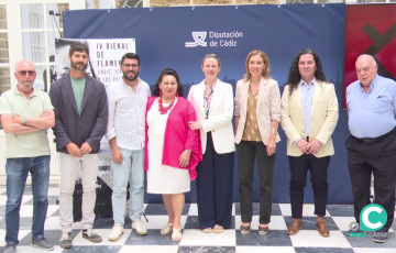 Protagonistas durante el acto de presentación de la cita en la Diputación de Cádiz