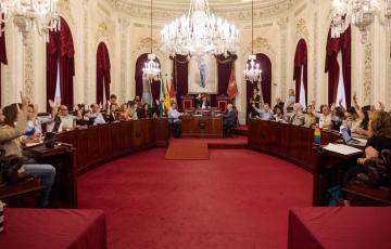 Un momento de la sesión plenaria muncipal de este jueves