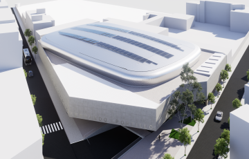 Recreación digital del exterior de la instalación