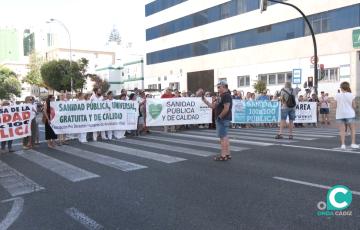 Protesta, este viernes, de Marea Blanca gaditana.