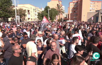 Concentración de trabajadores en la capital gaditana durante la pasada semana