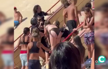 Un momento del incidente del pasado lunes