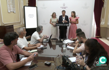 El regidor durante la rueda de prensa este viernes en la Junta de Gobierno Local