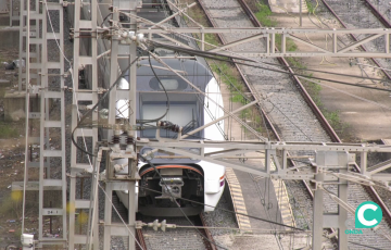 Tren en la estación de la capital gaditana en una imagen de archivo