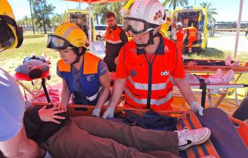 Simulacro de una situación de emergencia