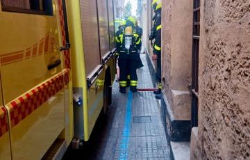 Imegen de la actuación de los Bomberos 