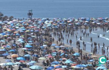 Imagen de la Playa Santa María del Mar este fin de semana 