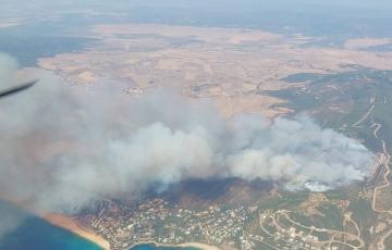 Vista aérea de la zona afectada