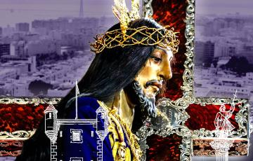 Detalle del cartel anunciador de la Peregrinación Extraordinaria 2025 del Nazareno de Santa María