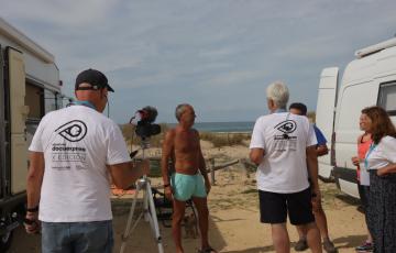 Rodaje en una imagen de archivo