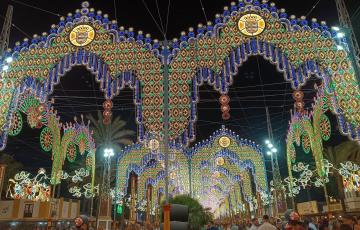 Portada del recinto ferial de la localidad gaditana lugar de los hechos
