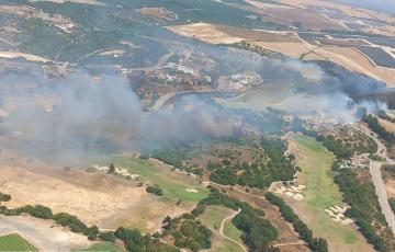 Imagen aérea del siniestro.