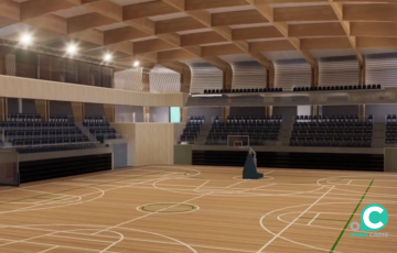 Imagen recreada digitalmente del interior de la futura instalación deportiva