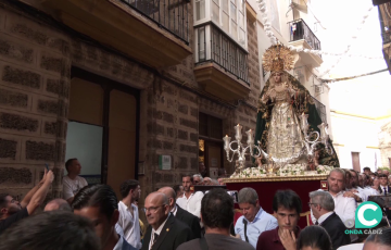 La imagen por la calle Sopranis después de partir el pasado lunes desde Santo Domingo