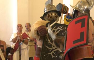 Un momento del combate en el Baluarte de la Candelaria.