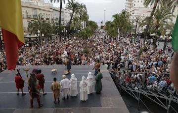 Escenificación de la procesión de triunfo de Balbo el Menor en San Juan de Dios. 