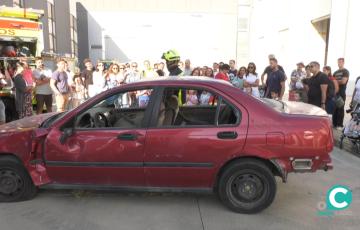 Exhibición en el Parque de Bomberos de Cádiz durante la Globe 40. 