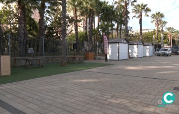 Imagen de la Race Village, este lunes, antes del inicio de la fiesta de la vela. 