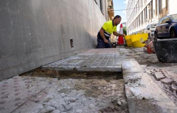 Operarios en algunos de los trabajos que está real.izando actualmente