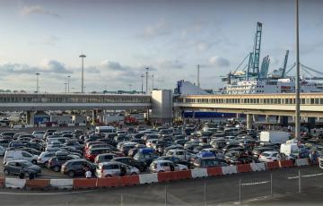Vista del puerto de Algeciras durante la operación salida de la Operación Paso del Estrecho (OPE) 2025.