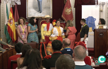 Un momento del acto institucional en el Ayuntamiento este jueves