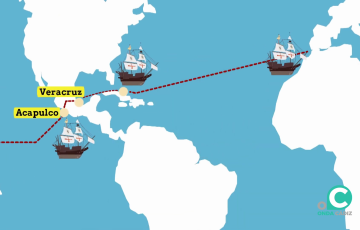 Recreación de la ruta que marcó los anales de la navegación